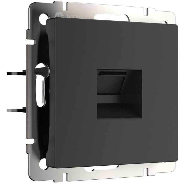 Розетка Ethernet RJ-45 cat. 6A экранированная (черный матовый) W5120108/ a069685