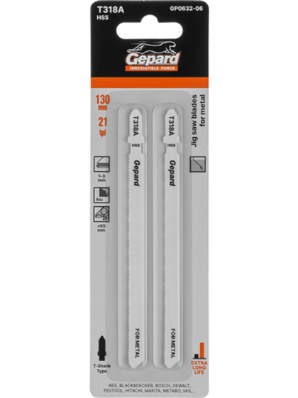 Пилка лобз. по металлу T318A (2 шт.) GEPARD