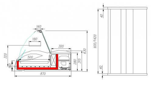 Морозильная витрина ВХСн-1,5 ARGO (A87 SV 1,5-1)