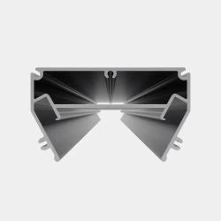 Трековая система освещения CITY 2TRA 220V Чёрный шинопровод осветительный двух-контактный однофазный трек в алюминиевом профиле для натяжных потолков 54x32x1500mm IP20 1.5 м.