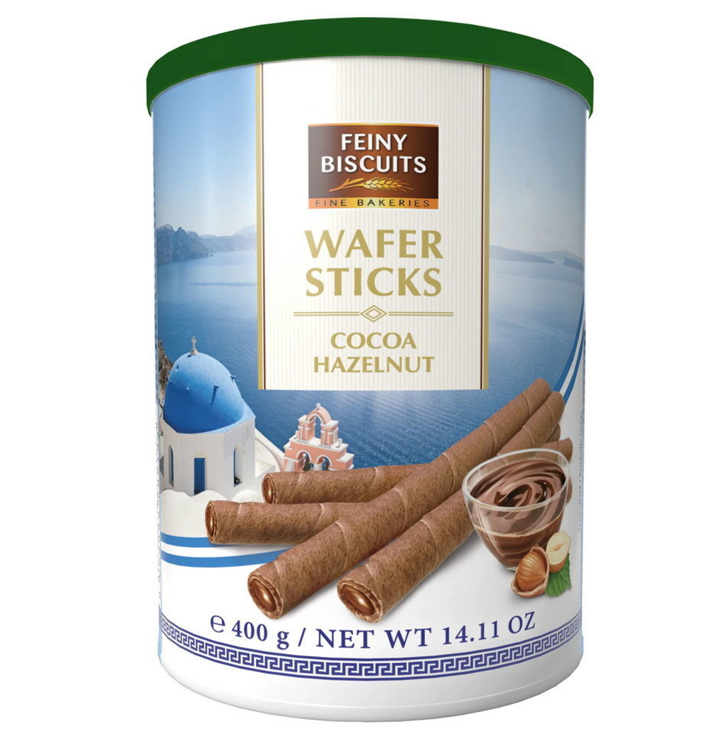 Вафельные трубочки с шоколадно- ореховой начинкой «WAFER STICKS» FEINY BISCUITS