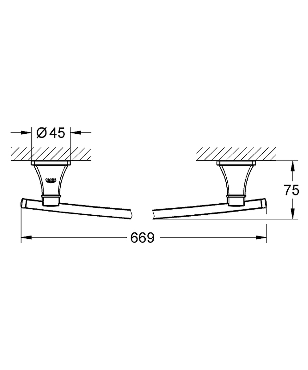 Полотенцедержатель Grohe Grandera 40629000 Хром