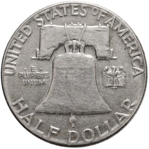 1/2 доллара. Франклин. США. 1951 год. XF