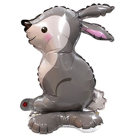 Объемная фигура на подставке "Серый зайчик"