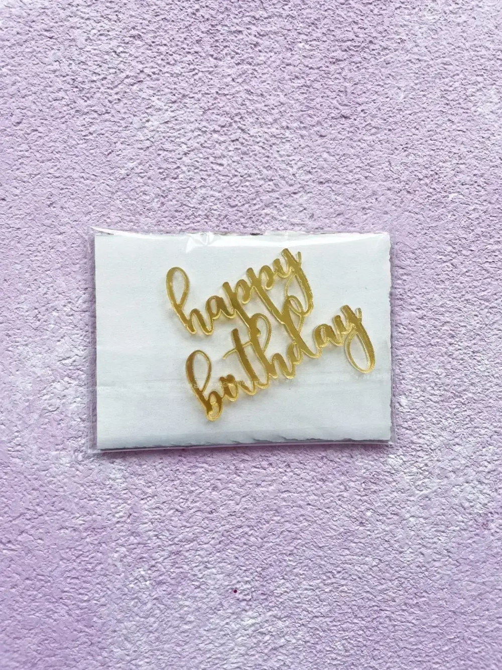 Топпер Happy Birthday (72) золото, акрил
