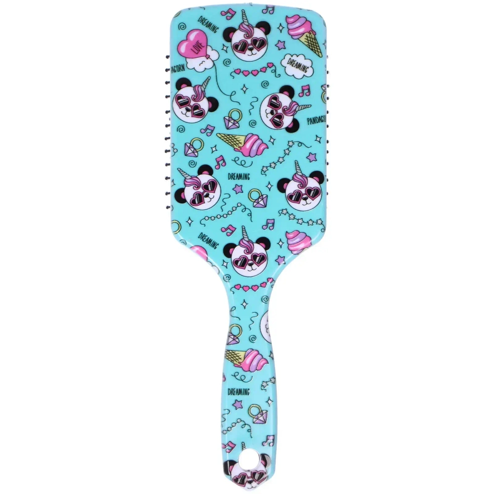 Расческа массажная прямоугольная форма «КОЛЛЕКЦИЯ ИМАНИ - ЭЛАНТРО», микс 4 дизайна, 24*7,5см (PVC упаковка)