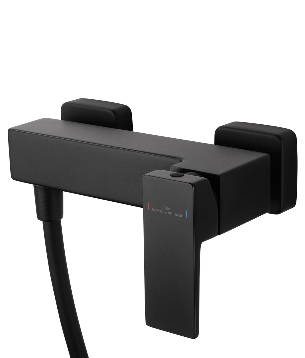 Смеситель для душа WONZON & WOGHAND CUBE 2.0, Черный матовый (WW-88048068-MB)