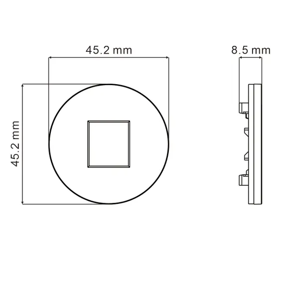 Donel D16 матовый шоколад накладка 1-я для розеток RJ45,TV,SAT,HDM
