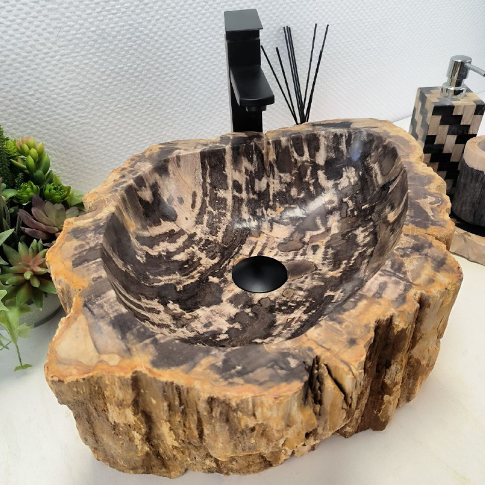 Раковина из окаменелого дерева OD-62498 53*42*15