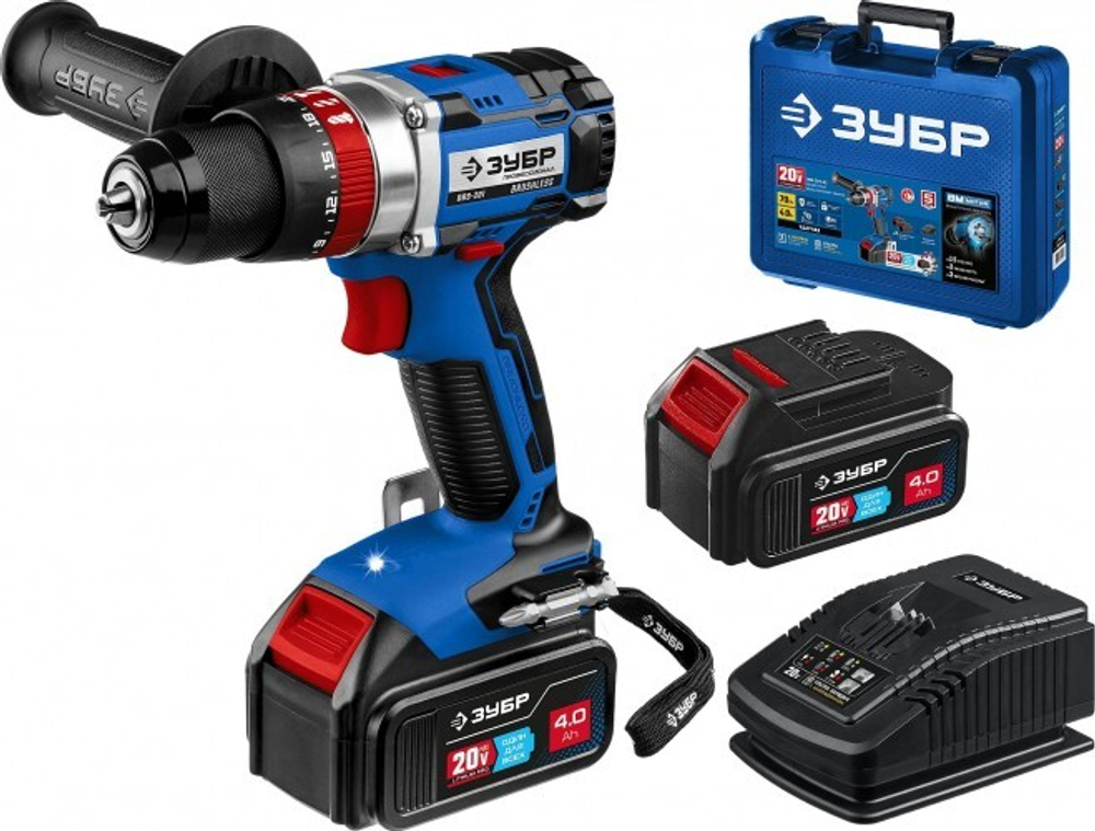 Дрель-шуруповерт аккумуляторная ЗУБР DBS-201-42 Профессионал