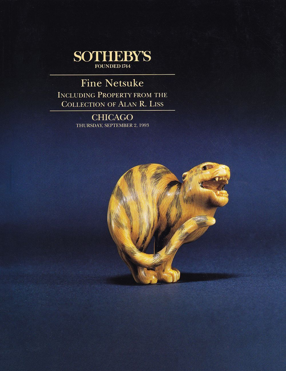 Каталог аукциона Sotheby's, Чикаго, Редкие нэцкэ, включая коллекцию Алана Р. Лисса от 2 сентября 1993 года