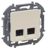 INSPIRIA Розетка 2хRJ45 6 UTP слоновая кость 673841