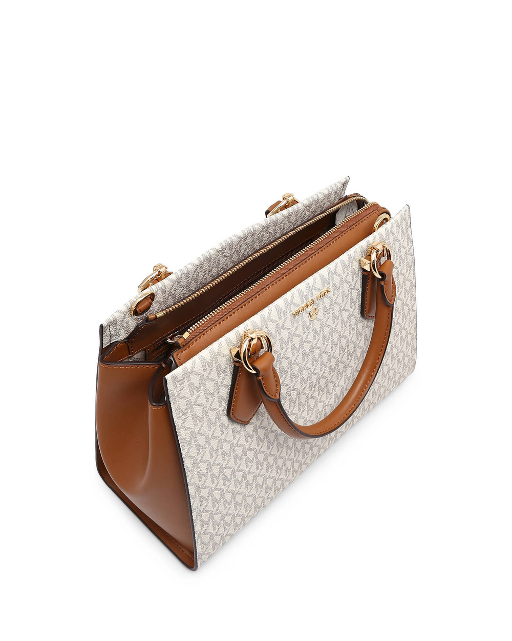 сумка-трапеция marilyn medium logo satchel Michael Kors - кремовый(30S2G6AS2B)