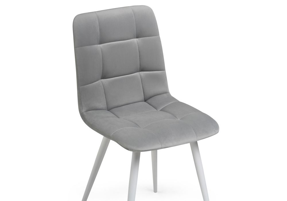 Стул на металлокаркасе Чилли К светло-серый / белый