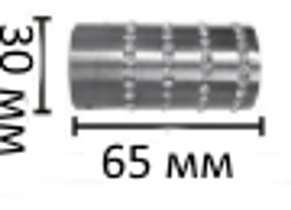 Наконечники "Цилиндр со стразами" кованых карнизов для штор d25 мм, цвет шоколад
