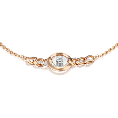 Браслет «Энергия» из комбинированного золота с натуральными топазами white