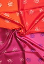 Шелковый платок Qarlygash&Qyzgaldaq RED PINK 90х90