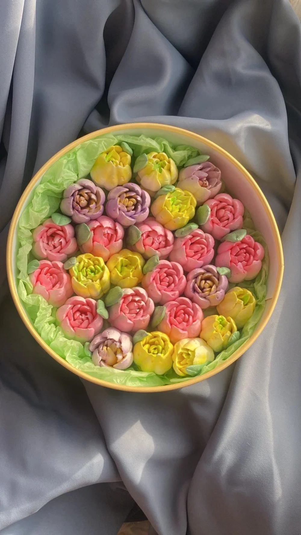 Зефирный букет "Тюльпаны", d=25см