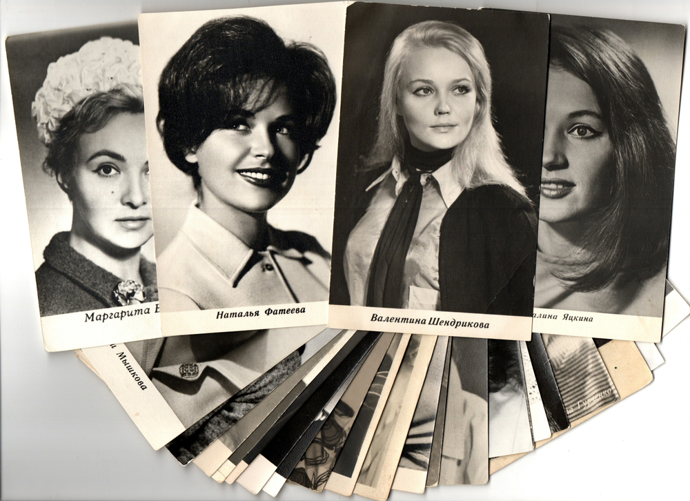 №103 Открытки Артисты и актёры СССР 1960–1970-е г. 25 штук. Чёрно-белые, чистые, без повторов