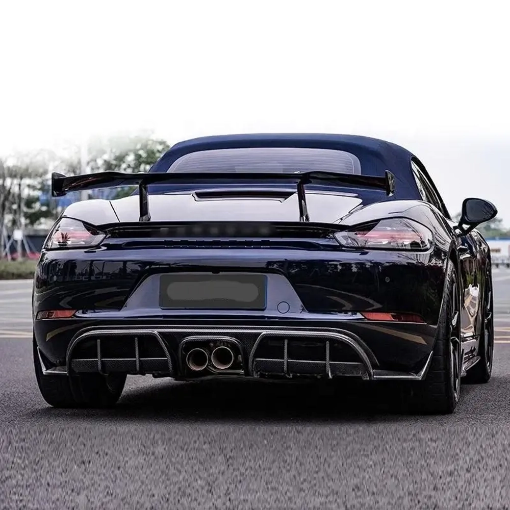 Карбоновые канарды заднего бампера для Porsche 718 982 Cayman/Boxster 2016+ Порше