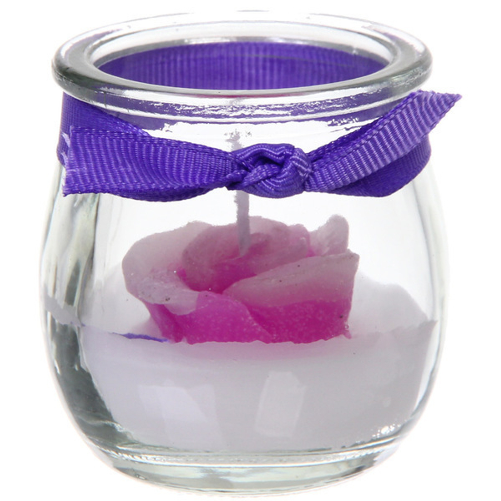 Свеча «Чудесная роза» 5*5,5 см, сиреневый