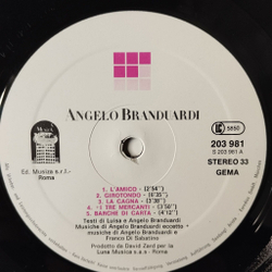 Винтажная виниловая пластинка LP Angelo Branduardi (Germany 1981)