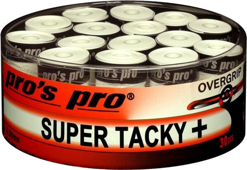 Теннисные намотки Pro&#39;s Pro Super Tacky Plus 30P - белый
