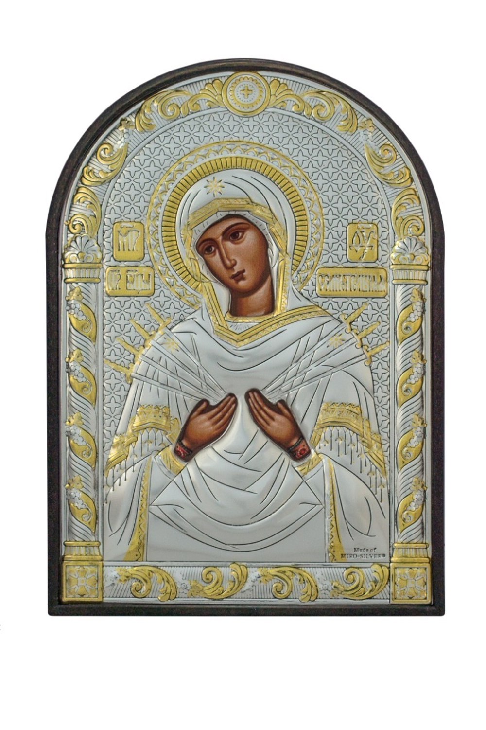 Семистрельная БМ, икона арочная, пластик 96х138