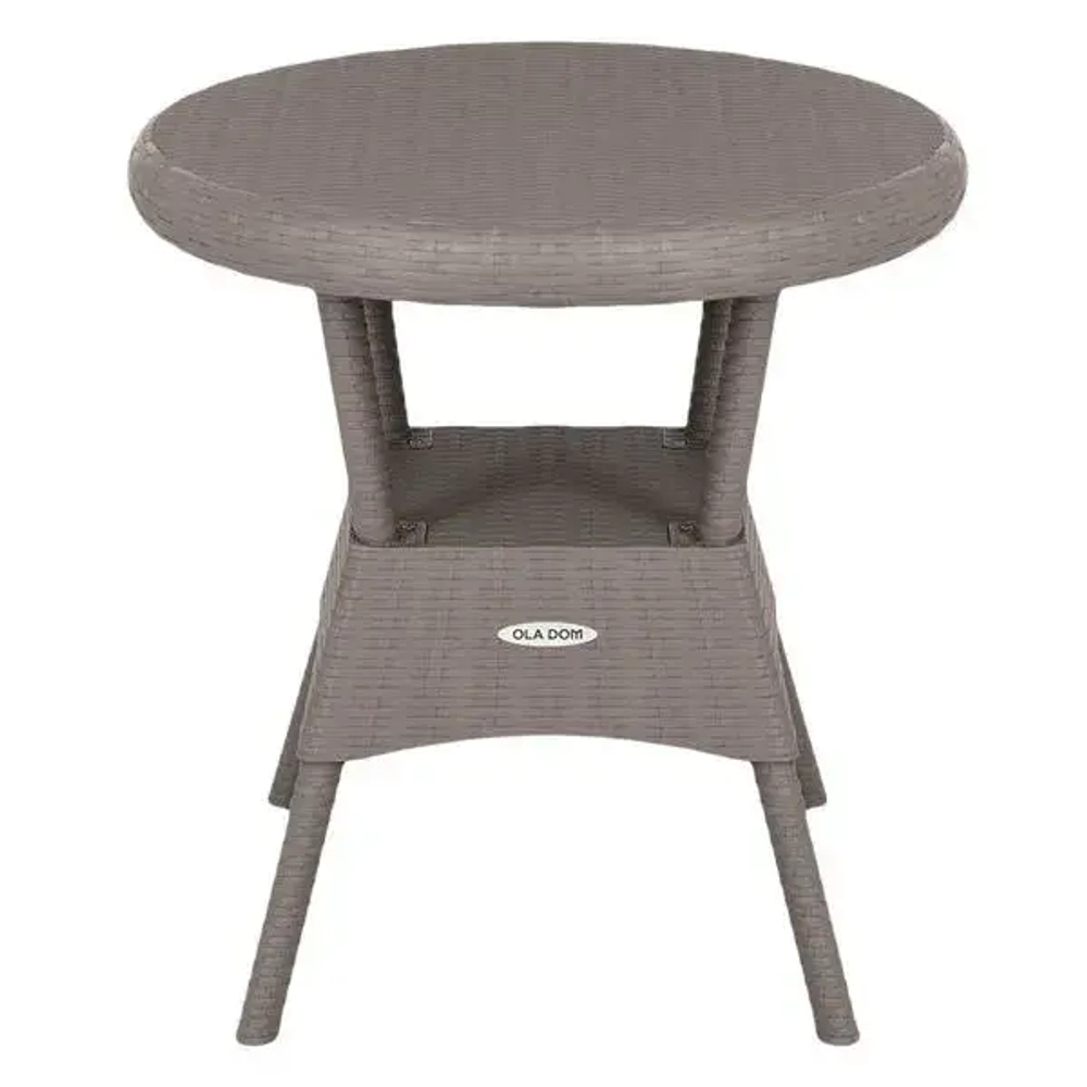 Стол круглый RATTAN Ola Dom серый 700х720мм
