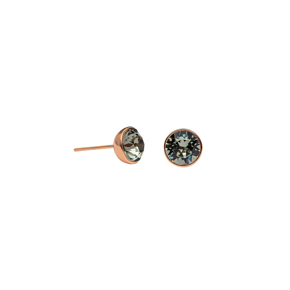 Серьги-пусеты Fiore Luna Black Dia SWE298 BLD RG