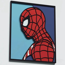 3D Картина по номерам из дерева Человек-паук, 38x50 см