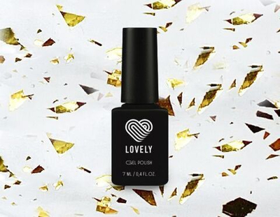 Топ без липкого слоя Lovely с золотой фольгой "Gold Foil", 7 ml