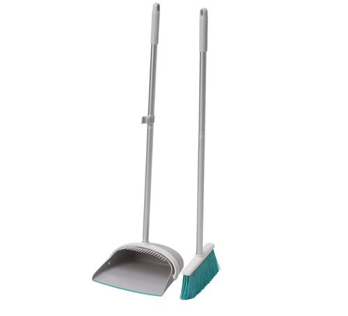 ПЕППРИГ PEPPRIG Набор для уборки, щетка/совок, серый