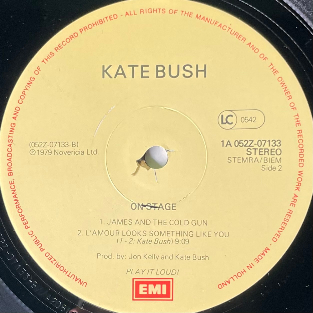 Kate Bush ‎– On Stage (Голландия) 12", 45 RPM