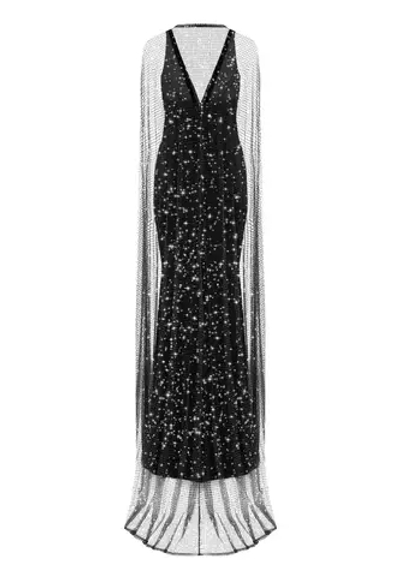 Длинное бархатное платье