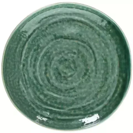 Тарелка «Органика Грин» мелкая фарфор D=177,H=30мм изумруд