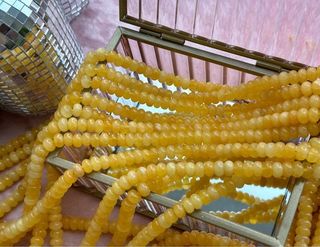 Нить бусин из кварца 8мм, рондель