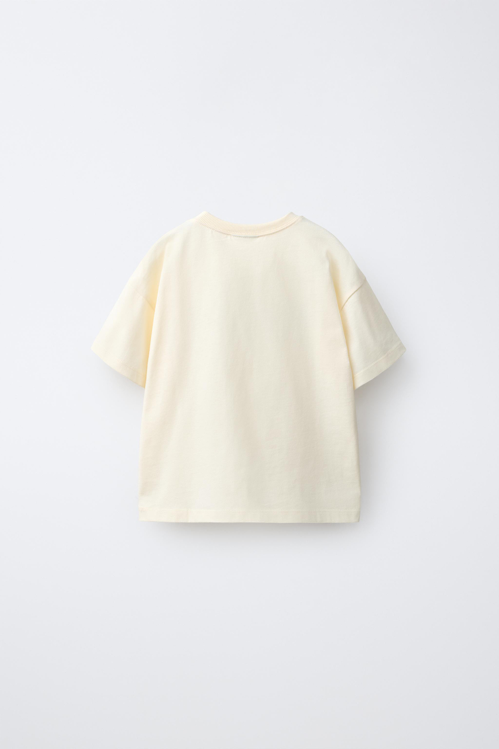 ZARA ФУТБОЛКА С ПРИНТОМ MAMÁ Y PAPÁ, СВЕТЛО-ЖЕЛТЫЙ