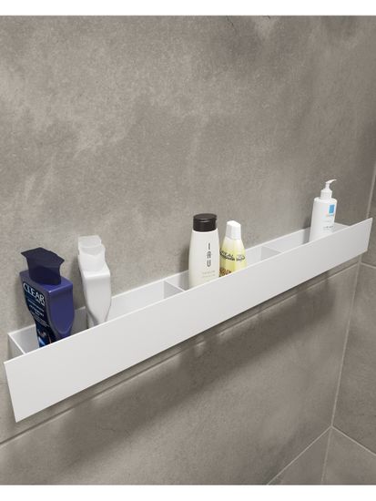 Полка-органайзер с тремя секциями Loco 80 (нерж. белый)