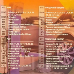 Набор инструментов 82пр.1/4'',1/2''(6гр.)(4-32мм) Forsland Forsland-4821-5