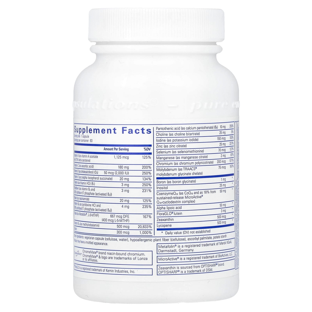 Pure Encapsulations, ONE ™, мультивитамины, 60 капсул