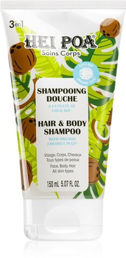 Hei Poa Organic Coconut Oil - шампунь с кокосовым маслом для тела и волос /   150  ml  / GTIN 3273816532714