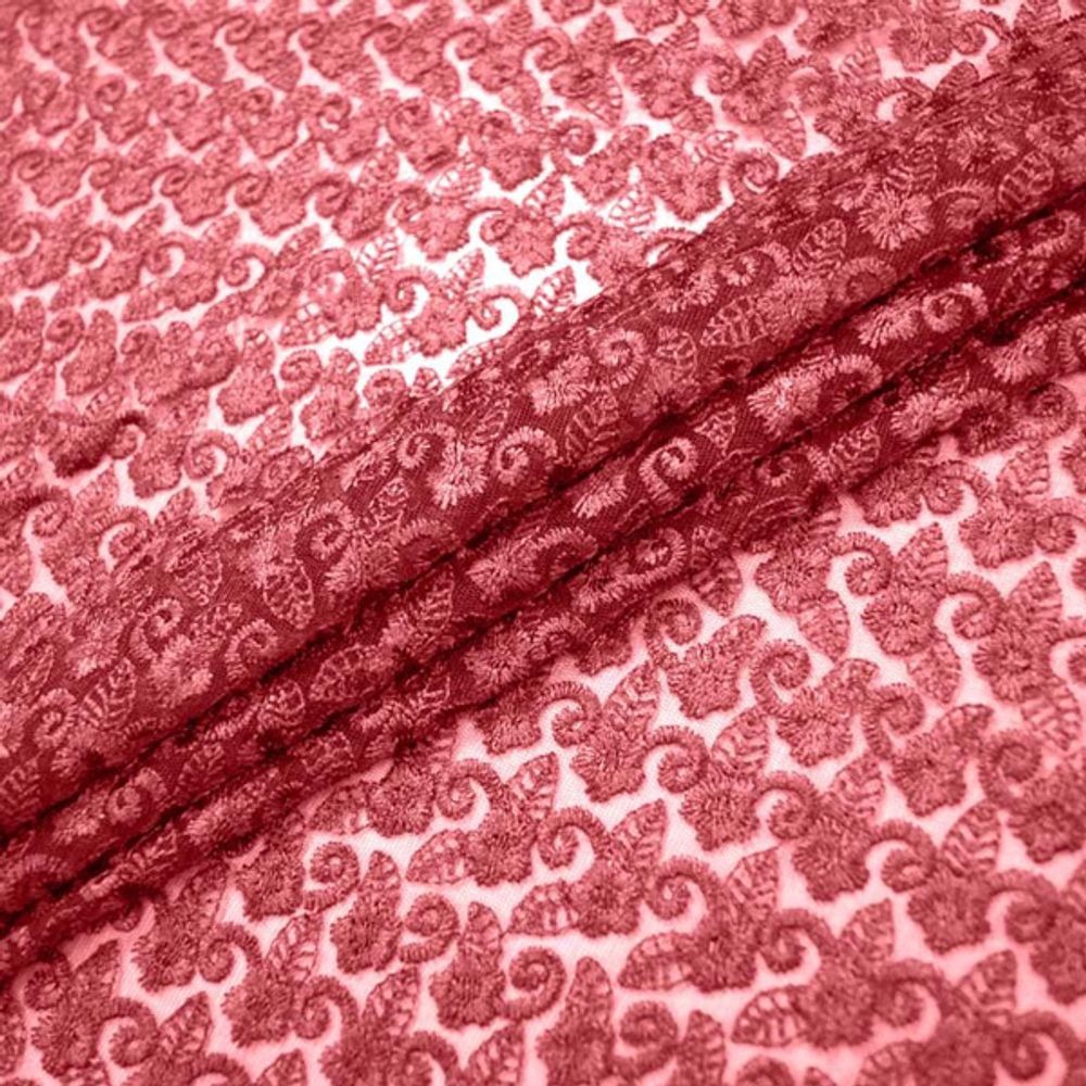 Кружевное полотно, 120 см, герань