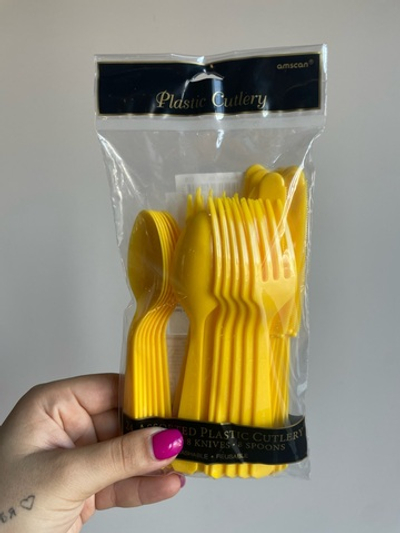 Столовые приборы пл Yellow Sunshine, 24шт.