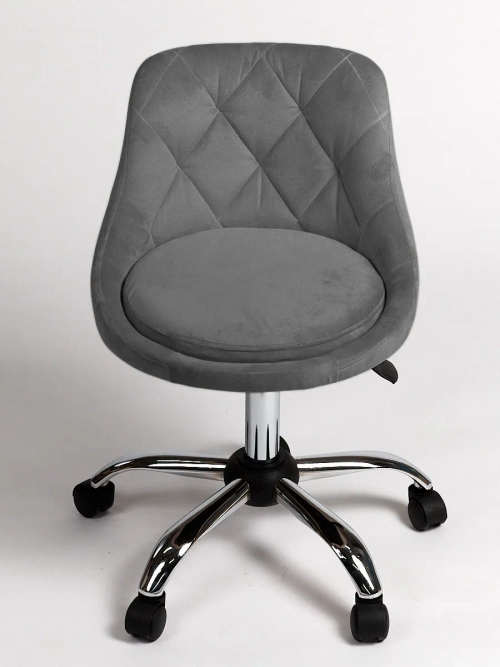 Стул мастера Ромб велюр на хроме темно-серый от производителя с доставкой по России курьером до адреса