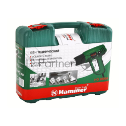 Фен техн. Hammer HG2000A 2000Вт 350/600С 300/500л/мин насадки, тепл. защита