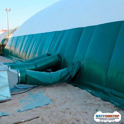 Надувной манеж для ледового катка «Север», 56×26×13 м