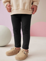 Легинсы с флисовой подкладкой и вышивкой для девочки Next 174-280, Черный