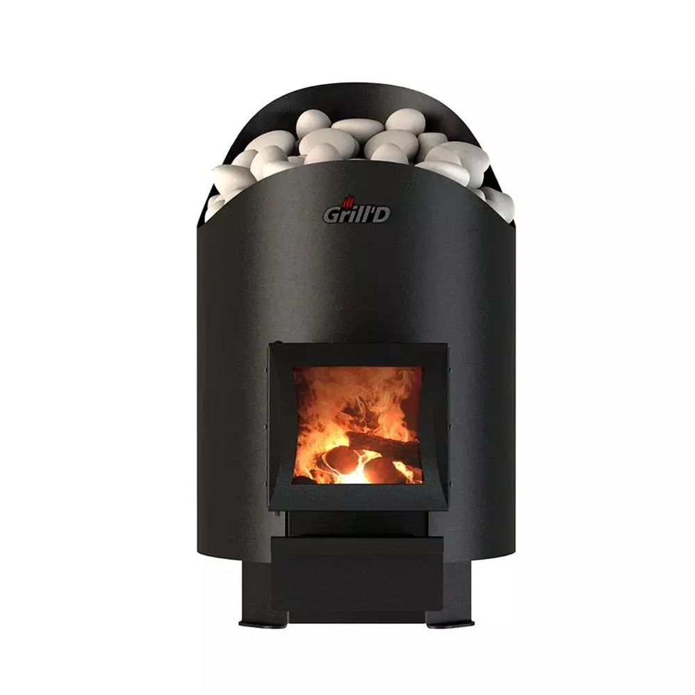 Дровяная банная печь Grill'D Aurora 180 Short (дверца со стеклом)