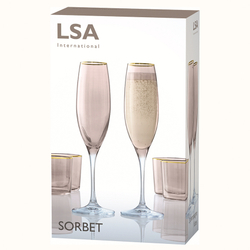 Набор бокалов для шампанского sorbet, 225 мл, коричневый, 2 шт.